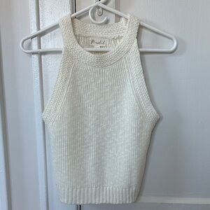 Marled Cream Knit Tank Top